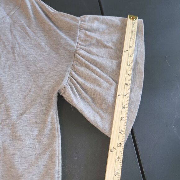 Pebble and Stone Grey Open Drapey Bell Sleeve Cardigan Large - Picture 10 of 11